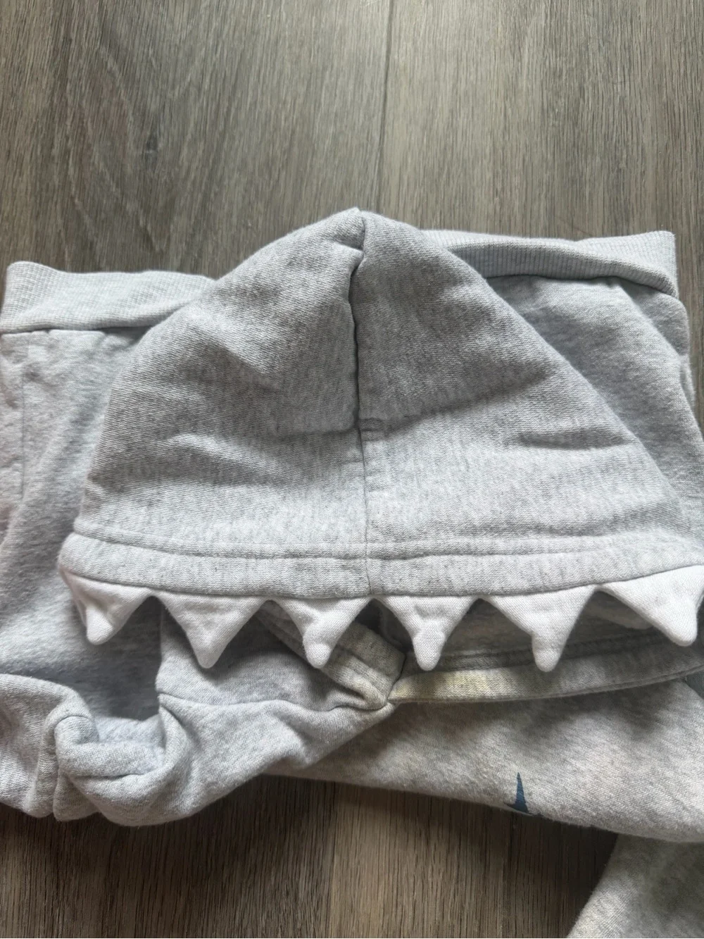 Falls Creek Gray Hoodie with Coral Shark Print Shorts Set